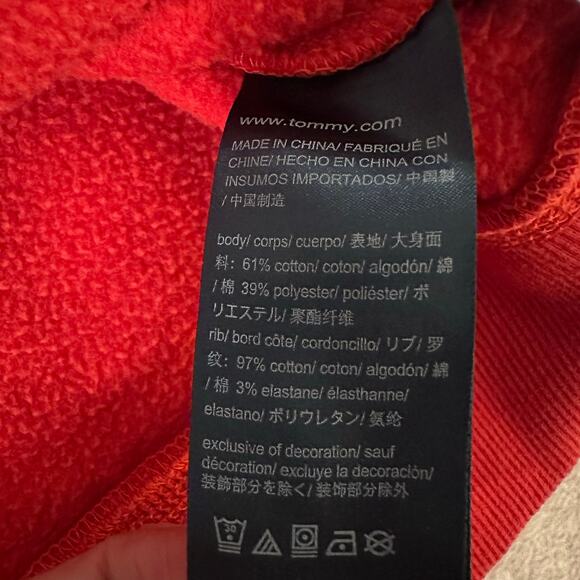 Vintage Tommy Hilfiger Denim Red/Navy Crewneck Sweatshirt- S - Picture 5 of 9